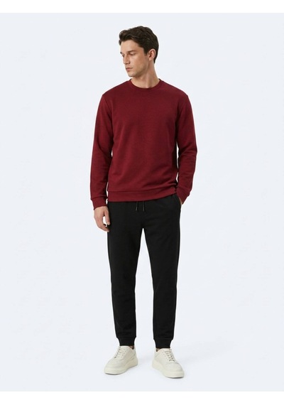 Kip Bordo Düz Sweatshırt