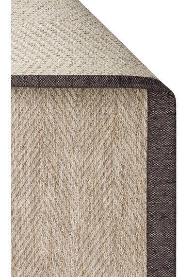 Eko Halı Ventura Vnt 2704 L.beige Bordür Dark Mix Sisal Görünümlü İç Ve Dış Mekan Uyumlu Hav Vermeye