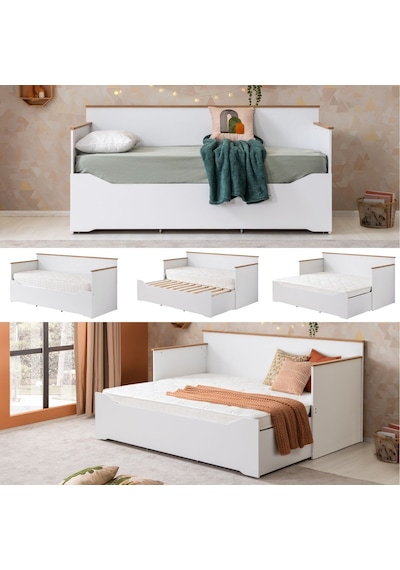 Yavrulu Karyola, Tirilye Divan Karyola, Açılır Çift Kişilik Karyola + Soft Yatak Yavrulu Karyola, Tirilye Divan Karyola, Açılır Çift Kişilik Karyola + Soft Yatak