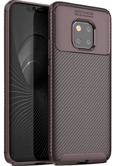 Huawei Mate 20 Pro Kılıf Karbon Silikon Case