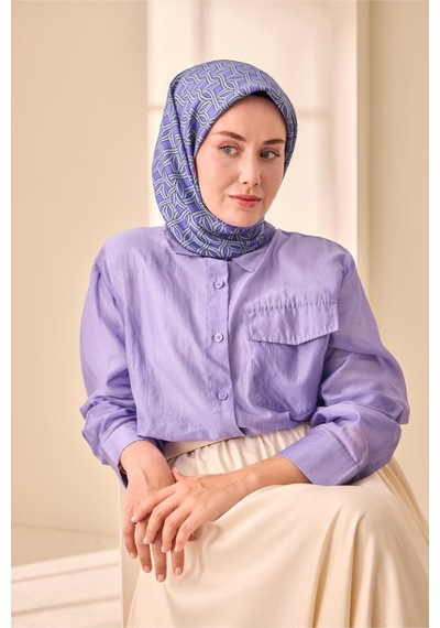Silk Home Twill İpek Eşarp 11479-15 Funda, Buz Mavisi