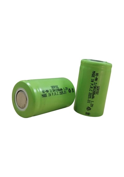 Sertec - 1.2v 1200 Mah - 2/3a - Ni-mh Şarjlı Pil - Başsız / Flat Head Evimdeyokyok