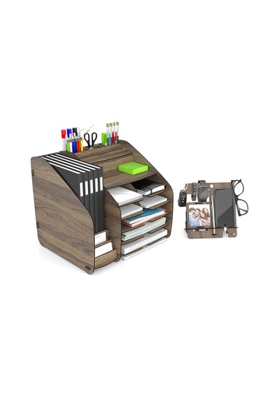 Mingitav Design Otto Fx-xl Modest - 2 Renk - A4 Evrak Rafı Masaüstü Organizer Design Otto Fx Xl Modest Ceviz Genel