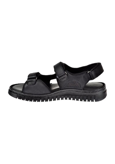 Forelli Hakiki Deri Comfort Cırtlı Kadın Sandalet For-38506 Siyah Nubuk-siyah Nubuk Siyah