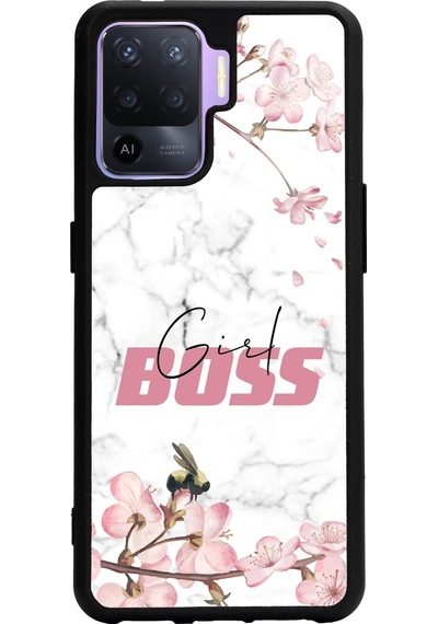 Oppo Reno5lite Sakura Girl Boss Tasarımlı Glossy Telefon Kılıfı Çok Renkli