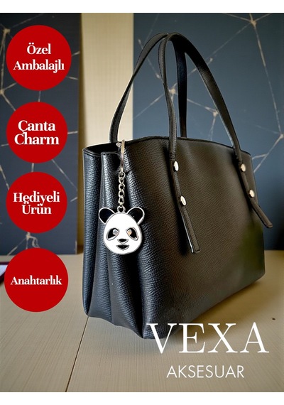 Panda Figürlü Metal Anahtarlık Çanta Süsü Hediyelik Özel Ambalajlı Ve Hediyeli Ürün