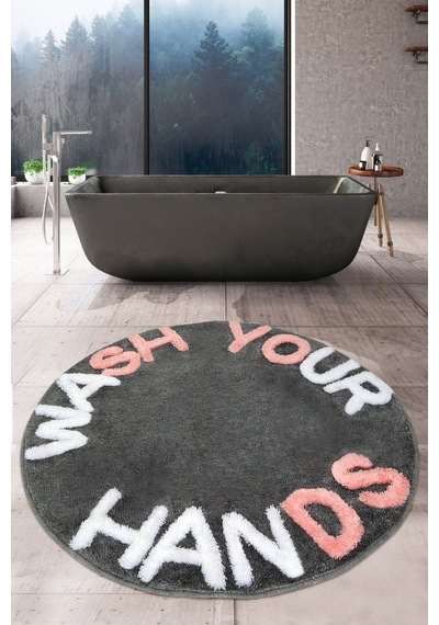 Wash Füme 90X90 Cm Banyo Paspası, Banyo Halısı