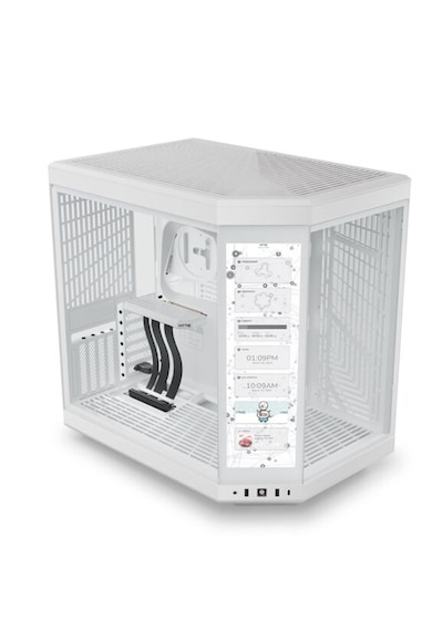 Hyte Y70 Touch Snow White Temperli Cam Usb 3.2 E-atx Dual Chamber Bilgisayar Kasası