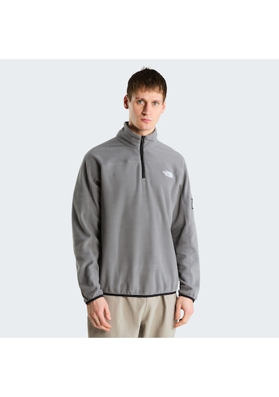 The North Face M Mountain Athletics Glacier 1/4 Zip Fl Erkek Polar-34086 Gri