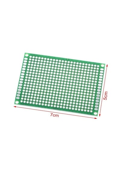 5x7 cm Tek Yüzlü Delikli Pertinaks - Prototip PCB