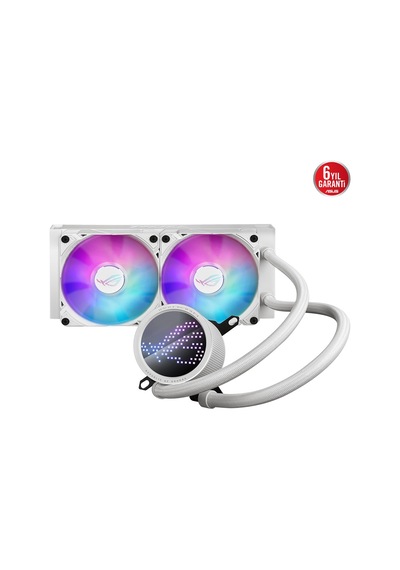 ASUS ROG RYUO III 240 ARGB ANIME MATRIX LED EKRAN ADRESLENEBİLİR RGB FAN ROG ARGB CPU SOĞUTUCUSU BEYAZ