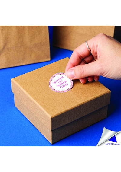 Sipariş Paketi Etiketi Sticker 3,5cm 28 Adet Baskes Model 11