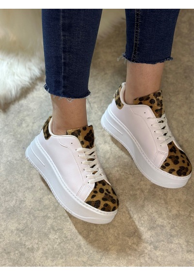 Günlük Kadın Sneaker Bağcıklı Hafif Kalın Yüksek Tabanlı Leopar Detaylı Yürüyüş Spor Ayakkabı 065 Beyaz Leopar Leopar Günlük Kadın Sneaker Bağcıklı Hafif Kalın Yüksek Tabanlı Leopar Detaylı Yürüyüş Spor Ayakkabı 065 Beyaz Leopar Leopar