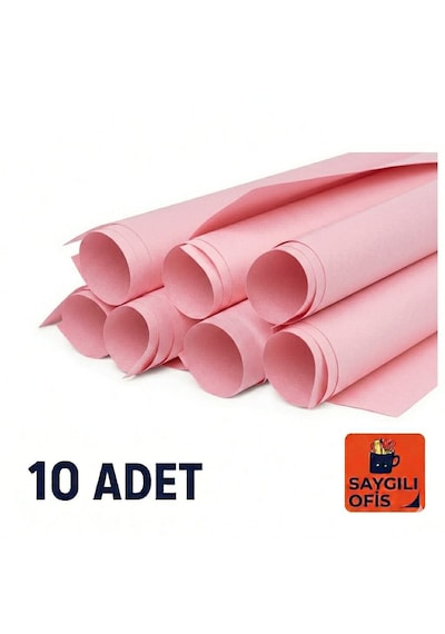 Saygılıofis Fon Kartonu 10 Lu Gri 50x70 Cm 1 Paket Açık Pembe