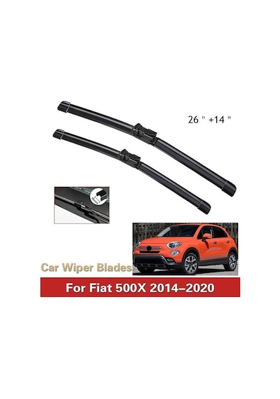Silecek Süpürgesi Muz Tk 26"+14" 650mm+350mm Fıat 500x 334 14- Hyundaı İx20 10- Opel Mokka 13- 1 Tk