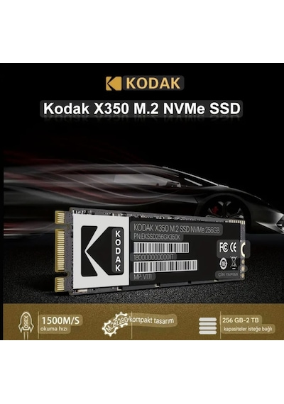 Kodak 256gb.x350 Ssd M.2 2280 Ce Lisanslı Nvme Pcle Gen 3.0x4