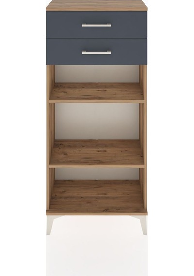 Hyperion Dolap 2 Raflı 2 Çekmeceli 60x44x134 Çam-antrasit Atlas Çam