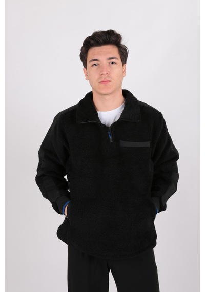 Five Pocket Ff23b6051 Erkek Peluş Mont Siyah