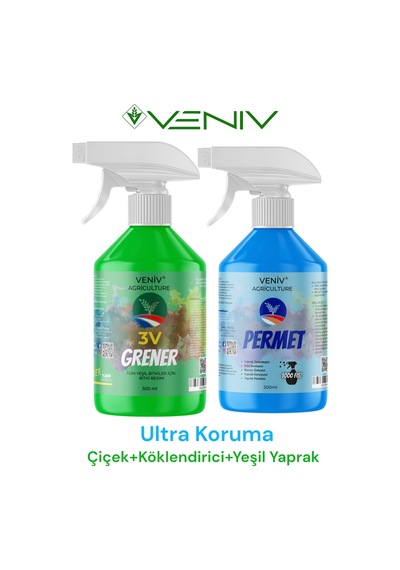 3v Permet & Grener Bitki Bakım Seti-500 Ml Yaprak Temizleyici-mantar Önleyici+bitki Besini 2