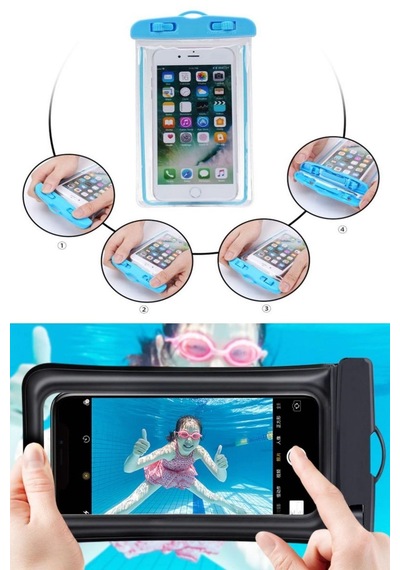 Go İthalat Bisiklete Takılan Su Ve Yağmur Gerirmez Telefon Kılıfı Universal Antrasit - Siyah