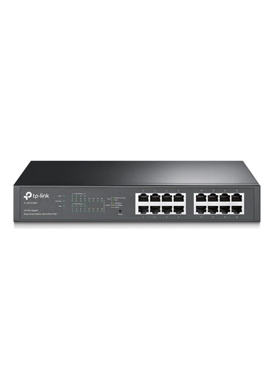 Tl-sg1016pe, 16-port Gigabit Easy Smart Switch With 8-port Poe+