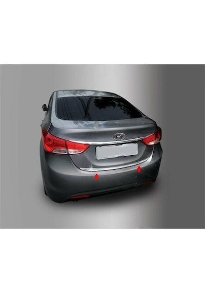 Hyundai Elantra Formlu Krom Bagaj Alt Çıtası 2011-2015 Paslanmaz