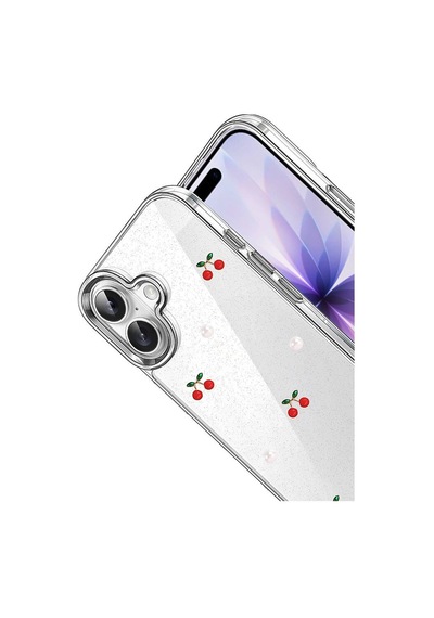 Apple iPhone Uyumlu 17 Fiyonk Desenli Kapak - Desen 9 Evimdeyokyok Şeffaf