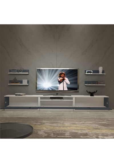 Decoraktiv Trendstyle 270r Mdf Tv Ünitesi Tv Sehpası Beyaz - Antrasit