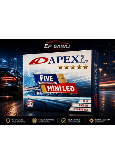 Apexi H3 Mini Led Xenon Far Ampul Seti 52w 8000 Lümen