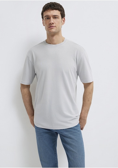 Mavi - Soft-premium Açık Mavi Tencel Liyosel Karışımlı Tişört 0613468-70802 Açık Mavi