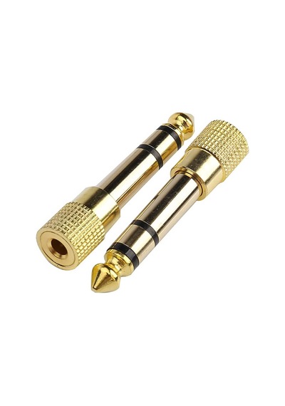 6.3Mm Erkek To 3.5Mm Dişi Çevirici Çivi Jak Gold