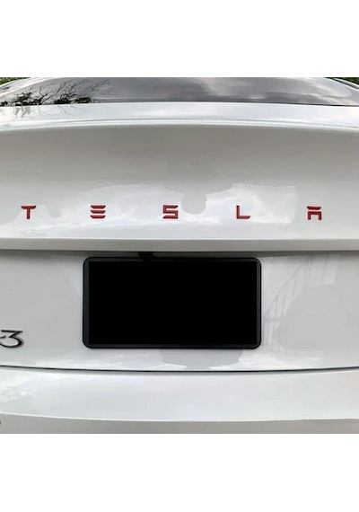 Dk Tuning Tesla Model 3 Y S X Series Bagaj Kırmızı Uzun Yazı Logo Bagaj Arma