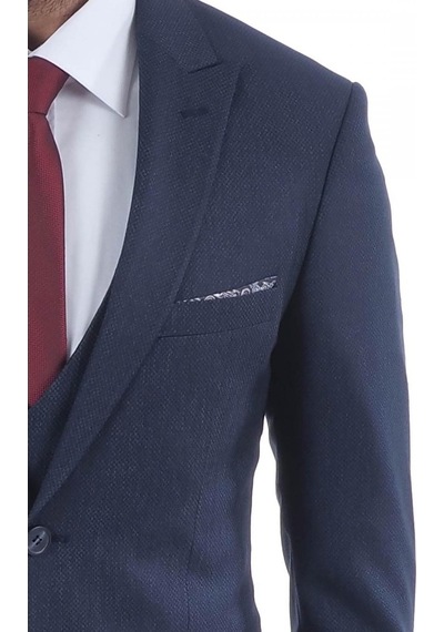 Jan Carlucci Slimfit Yelekli Drop 6 Takım (476645965) Lacivert