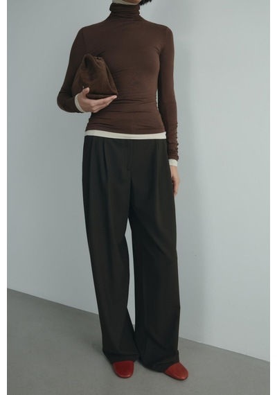 Suud Collection Kahverengi Boğazlı Body