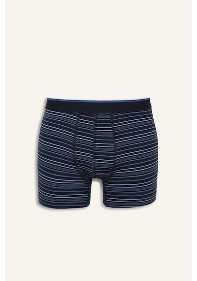 Defacto Regular Fit Çizgili Ve Düz 3lü Boxer I4019ax26aunv30 Lacivert-nv30