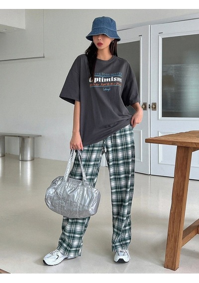 Flood Of Style Kadın Antrasit Optimism Baskılı Oversize Bisiklet Yaka Tshirt Gri Flood Of Style Kadın Antrasit Optimism Baskılı Oversize Bisiklet Yaka Tshirt Gri