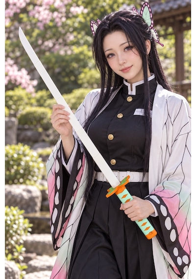 Kazanova Design Kanae Kocho Katlanabilir Katana Figür 98 Cm Demon Slayer Anime Cosplay
