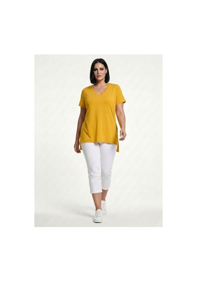 Hanezza Kadın Büyük Beden V Yaka Yanı Yırtmaçlı Pamuklu Viskon T- Shirt Serifikalı Kumaş Sarı/v1 - 30798238 Sarı/v1 Hanezza Kadın Büyük Beden V Yaka Yanı Yırtmaçlı Pamuklu Viskon T- Shirt Serifikalı Kumaş Sarı/v1 - 30798238 Sarı/v1