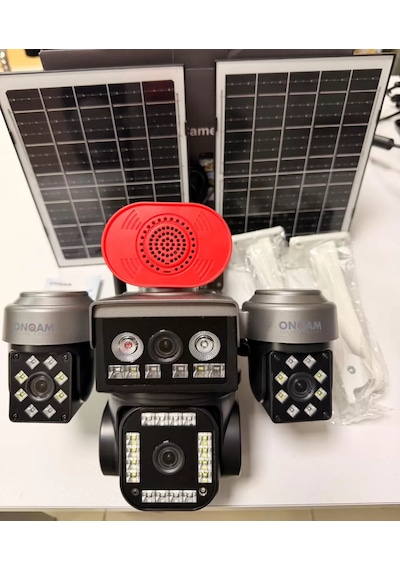 Onqam On-sg4474 12mp 4 Lens 4g Çift Solar Panel Hieasy Aov Sürekli Kayıt Gece Görüş Çift Yönlü Ses Turkcell Sim Kart