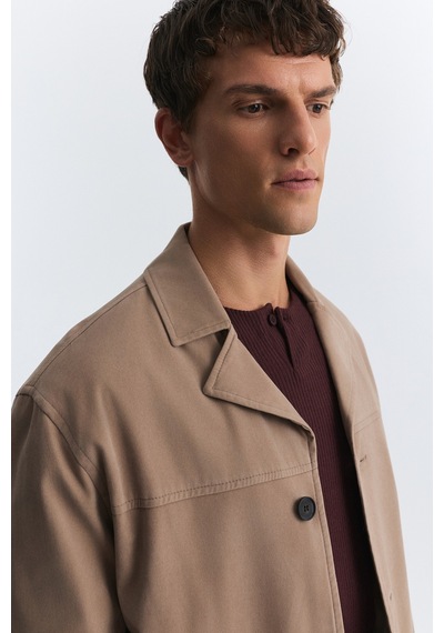 Antioch Crop Fit Suni Süet Ceket Vizon