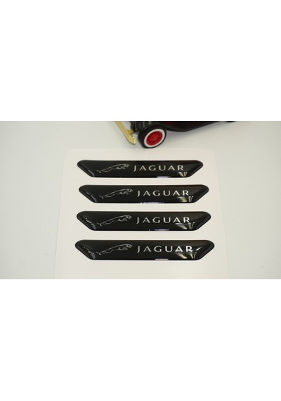 Jaguar Logo Kapı Kenarı Koruma Metalize Damla Desen 3M Band