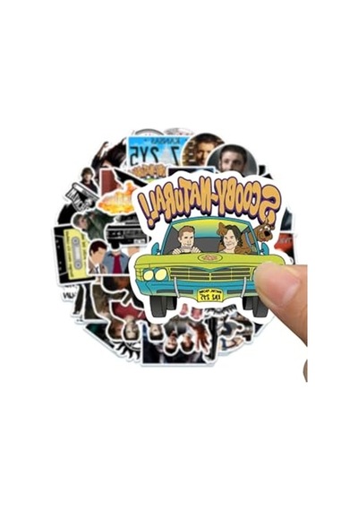 Supernatural Dizisi Temalı Notebook Sticker Seti Abanoz
