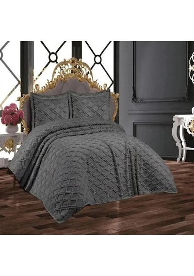 Veramoni Soft Ruby Çift Kişilik Yatak Örtüsü Battal Boy Kırmızı