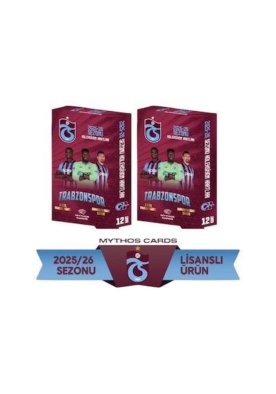 Trabzonspor Pulse Lisanslı Futbolcu Kartları 2 Kutu 20 Adet 2025 - 2026 Sezonu