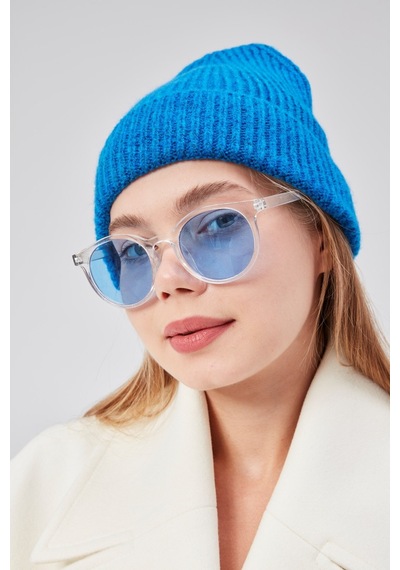 Derikem Basic Şık Standart Lüks Unisex Tiftik Bere Mavi