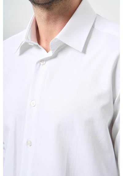 İmza Beyaz Uzun Kol Düz Bez Ayağı Sert Yaka Cepsiz Pamuklu Classic Slim Fit Gömlek 1004245267 Beyaz İmza Beyaz Uzun Kol Düz Bez Ayağı Sert Yaka Cepsiz Pamuklu Classic Slim Fit Gömlek 1004245267 Beyaz