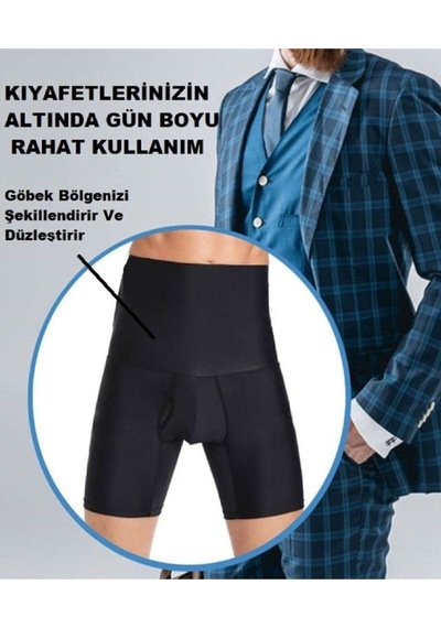Form Angel 2'li Set Erkek Korse Atlet Ve Boxer Korse  Erkek Korse Seti Siyah