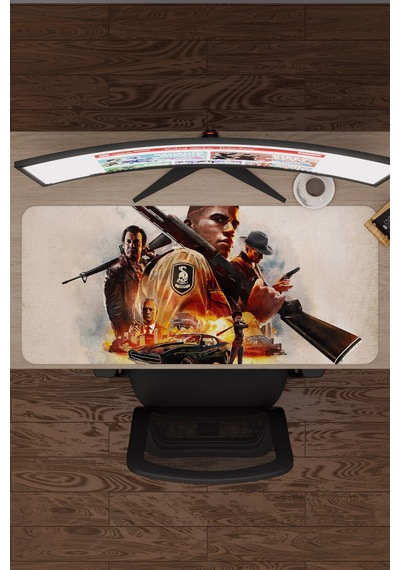 Mafia Kaymaz Dikişli Kauçuk Oyuncu Mousepad V3 - 90x40 Xxl Gaming Mouse Pad Fare Altlığı