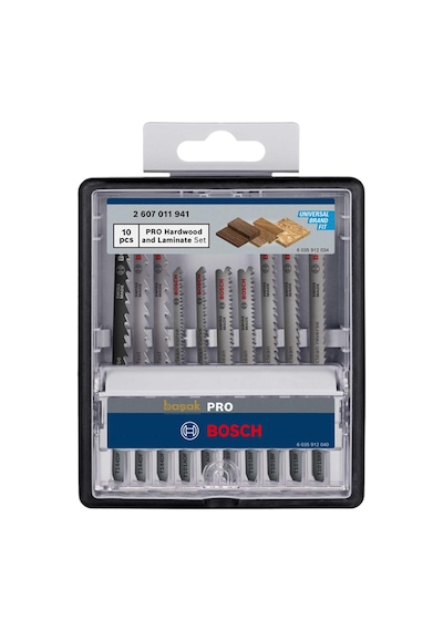 Bosch Pro 10'lu Sert Ahşap Ve Laminant Dekupaj Ucu Seti 2607011941