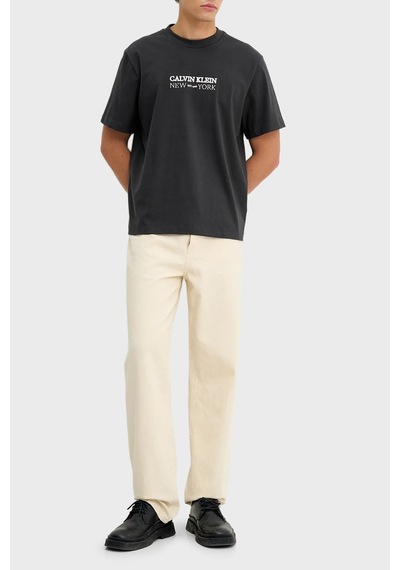 Calvin Klein Erkek T Shirt Lv04re833g 8mn Gri Gri